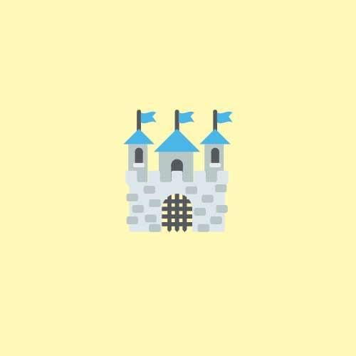 Detailed medieval castle for gaming